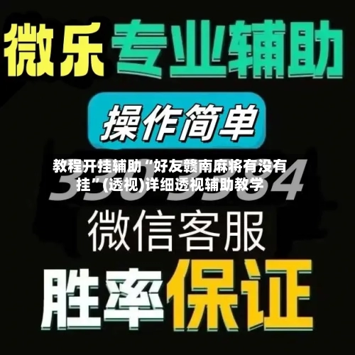 教程开挂辅助“好友赣南麻将有没有挂	”(透视)详细透视辅助教学-第3张图片