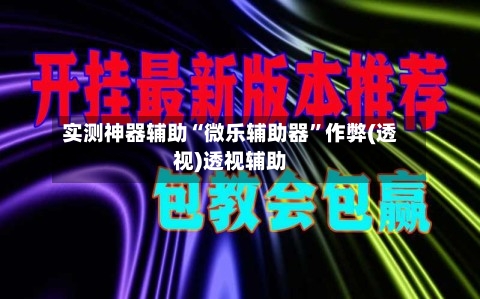 实测神器辅助“微乐辅助器	”作弊(透视)透视辅助-第2张图片