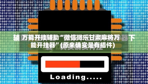 万能开挂辅助“微信微乐甘肃麻将万能开挂器	”(原来确实是有插件)-第2张图片