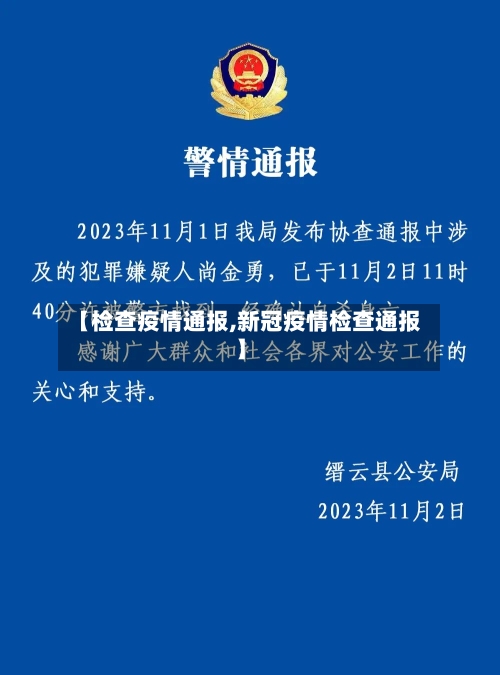 【检查疫情通报,新冠疫情检查通报】-第3张图片