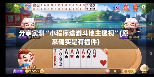 分享实测“小程序途游斗地主透视”(原来确实是有插件)-第1张图片