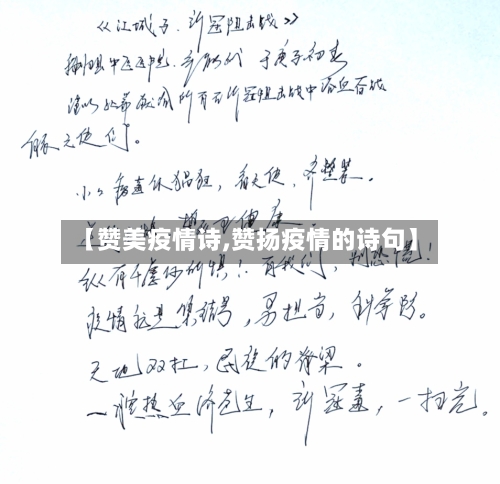 【赞美疫情诗,赞扬疫情的诗句】-第2张图片
