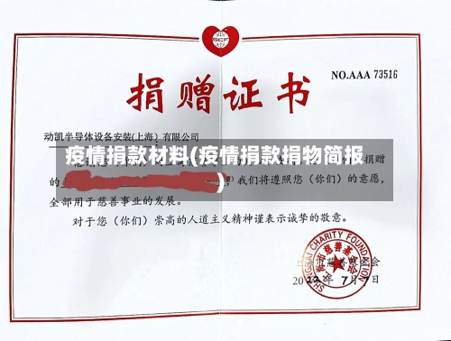 疫情捐款材料(疫情捐款捐物简报)-第3张图片