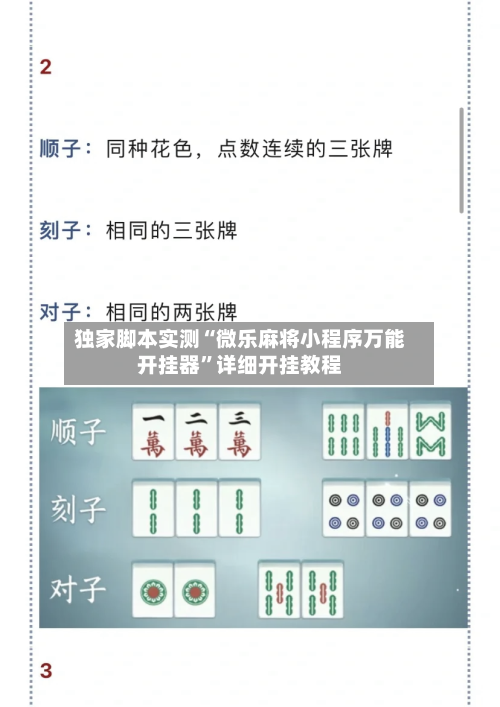 独家脚本实测“微乐麻将小程序万能开挂器	”详细开挂教程-第2张图片
