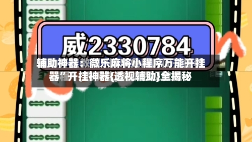 辅助神器：微乐麻将小程序万能开挂器	”开挂神器{透视辅助}全揭秘-第2张图片