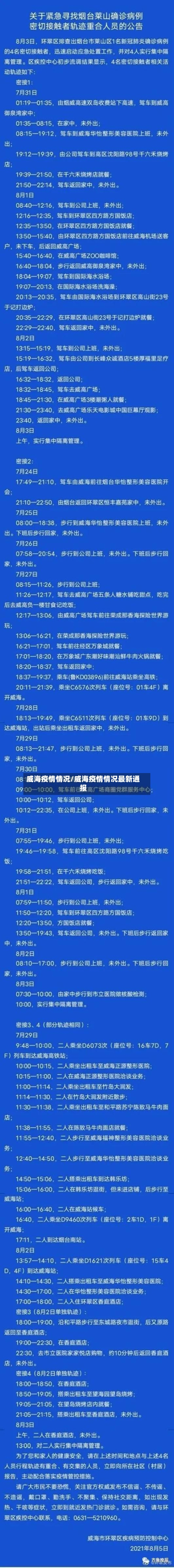 威海疫情情况/威海疫情情况最新通报