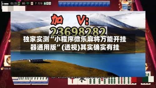 独家实测“小程序微乐麻将万能开挂器通用版”(透视)其实确实有挂