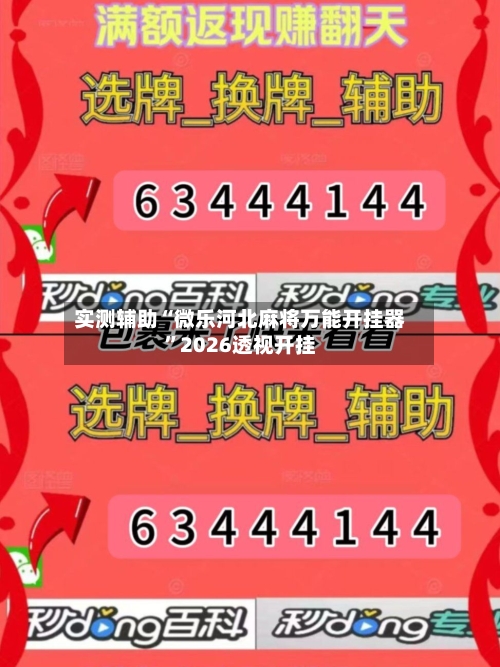 实测辅助“微乐河北麻将万能开挂器”2026透视开挂