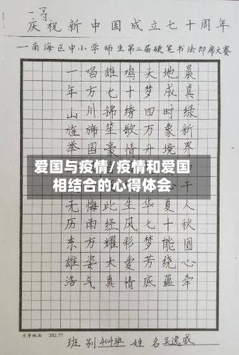 爱国与疫情/疫情和爱国相结合的心得体会-第1张图片
