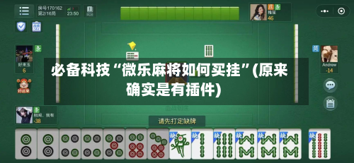 必备科技“微乐麻将如何买挂	”(原来确实是有插件)-第1张图片