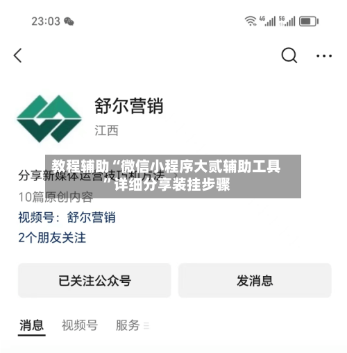 教程辅助“微信小程序大贰辅助工具	”详细分享装挂步骤-第1张图片