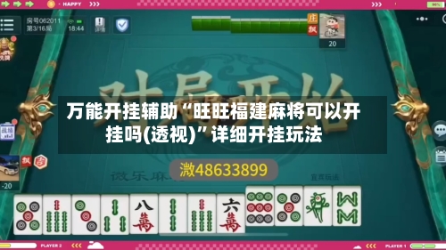 万能开挂辅助“旺旺福建麻将可以开挂吗(透视)”详细开挂玩法-第1张图片
