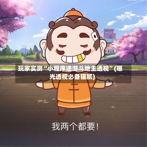 玩家实测“小程序途游斗地主透视”(曝光透视必备猫腻)-第1张图片