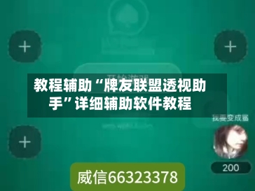 教程辅助“牌友联盟透视助手”详细辅助软件教程-第1张图片