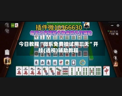 今日教程“微乐免费挂试用三天	”开挂(透视)辅助教程-第1张图片