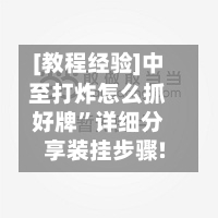 [教程经验]中至打炸怎么抓好牌	”详细分享装挂步骤!-第2张图片