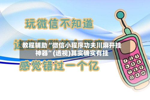 教程辅助“微信小程序功夫川麻开挂神器	”(透视)其实确实有挂-第1张图片