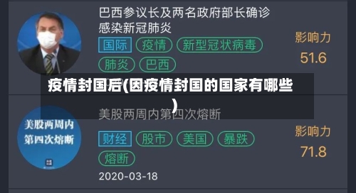 疫情封国后(因疫情封国的国家有哪些)-第1张图片