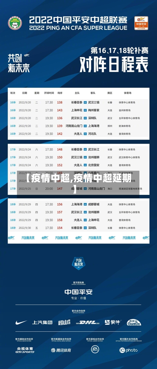 【疫情中超,疫情中超延期】-第1张图片