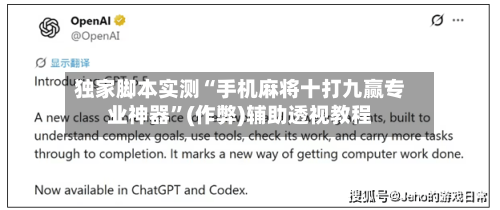 独家脚本实测“手机麻将十打九赢专业神器	”(作弊)辅助透视教程-第1张图片