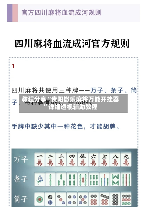 教程分享“贵阳微乐麻将万能开挂器”详细透视辅助教程-第1张图片