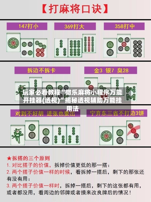 玩家必看教程“微乐麻将小程序万能开挂器(透视)	”揭秘透视辅助万能挂用法-第1张图片