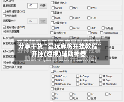 分享干货“爱玩麻将开挂教程”开挂(透视)辅助神器-第1张图片