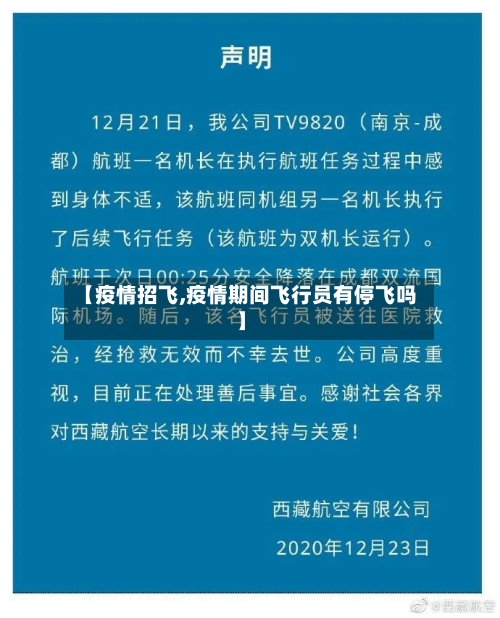 【疫情招飞,疫情期间飞行员有停飞吗】-第1张图片