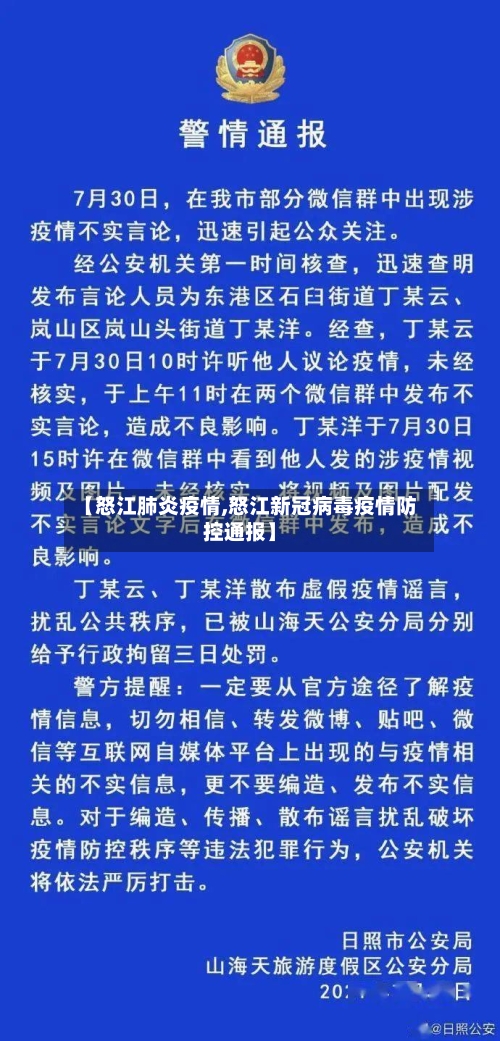 【怒江肺炎疫情,怒江新冠病毒疫情防控通报】-第1张图片