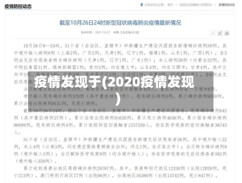 疫情发现于(2020疫情发现)-第1张图片