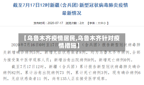 【乌鲁木齐疫情居民,乌鲁木齐针对疫情措施】-第1张图片