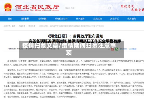 疫情扫墓文章/疫情期间扫墓注意事项-第2张图片