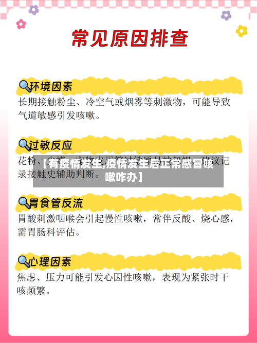 【有疫情发生,疫情发生后正常感冒咳嗽咋办】-第1张图片