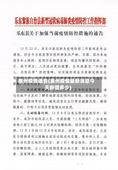 惠州疫情通告(惠州疫情最新消息今天新增多少)-第1张图片
