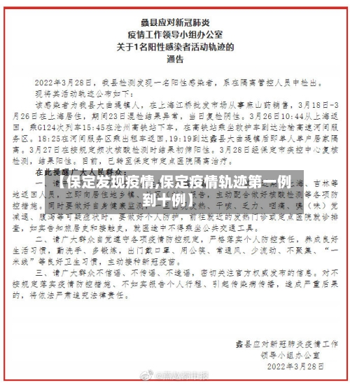【保定发现疫情,保定疫情轨迹第一例到十例】-第1张图片