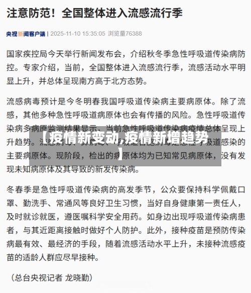 【疫情新变动,疫情新增趋势】-第1张图片