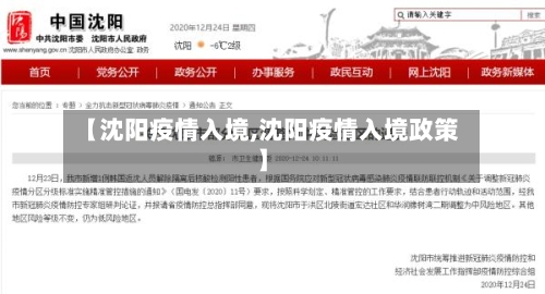 【沈阳疫情入境,沈阳疫情入境政策】-第3张图片