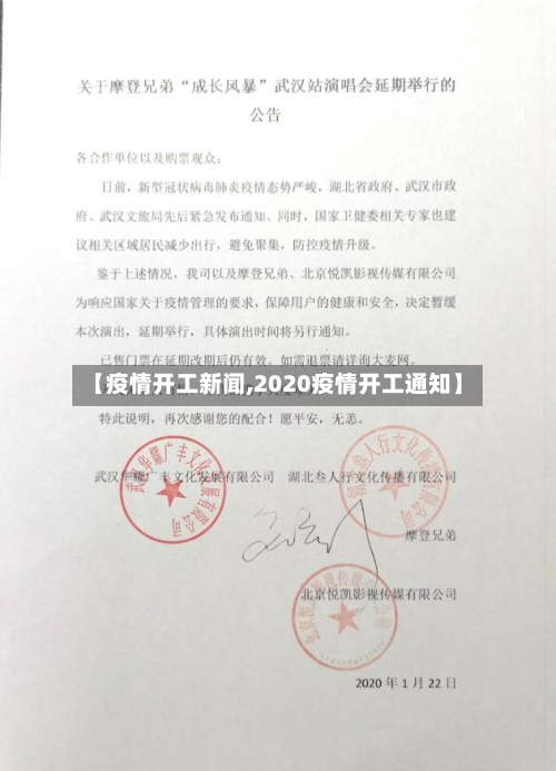 【疫情开工新闻,2020疫情开工通知】-第1张图片