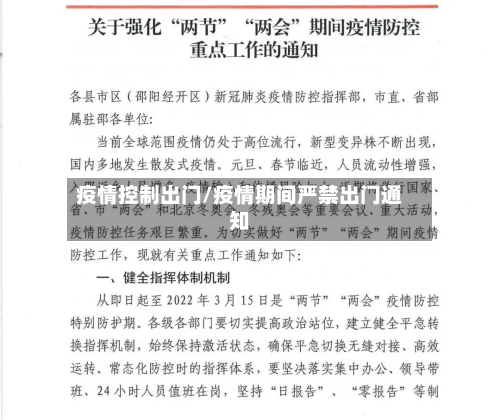 疫情控制出门/疫情期间严禁出门通知-第3张图片
