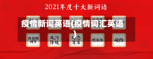 疫情新词英语(疫情词汇英语)-第2张图片