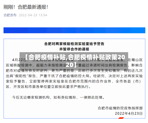 【合肥疫情补贴,合肥疫情补贴政策2020】-第2张图片