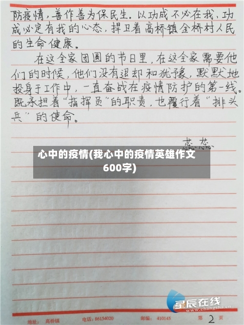 心中的疫情(我心中的疫情英雄作文600字)-第1张图片