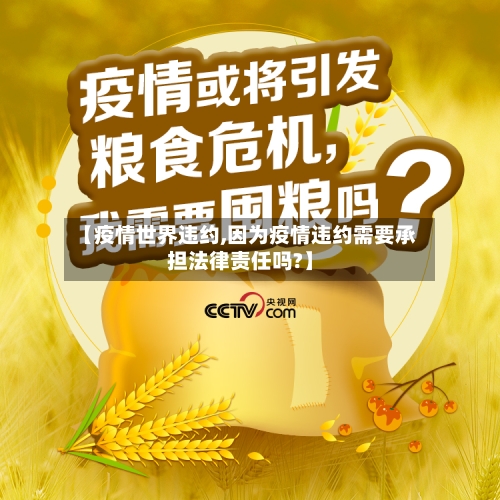 【疫情世界违约,因为疫情违约需要承担法律责任吗?】-第3张图片