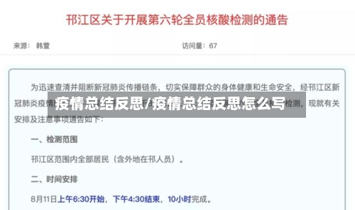 疫情总结反思/疫情总结反思怎么写-第2张图片