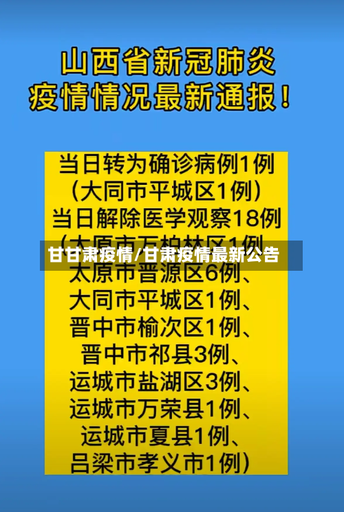 甘甘肃疫情/甘肃疫情最新公告-第2张图片