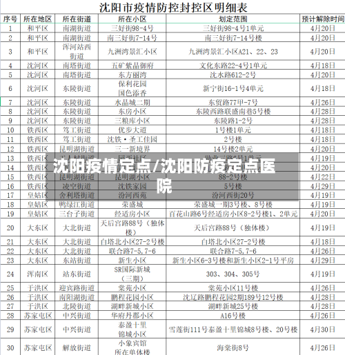 沈阳疫情定点/沈阳防疫定点医院-第2张图片