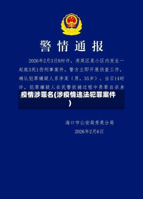 疫情涉罪名(涉疫情违法犯罪案件)-第1张图片