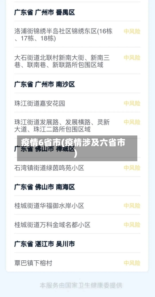 疫情6省市(疫情涉及六省市)-第2张图片