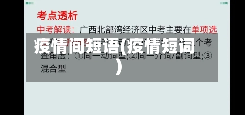 疫情间短语(疫情短词)-第2张图片