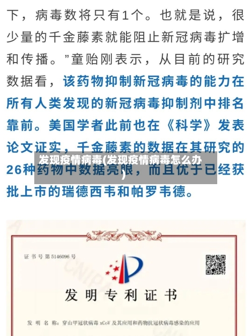 发现疫情病毒(发现疫情病毒怎么办)-第2张图片
